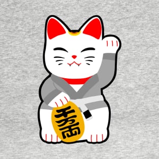 Jiu jitsu maneki neko bjj white belt T-Shirt